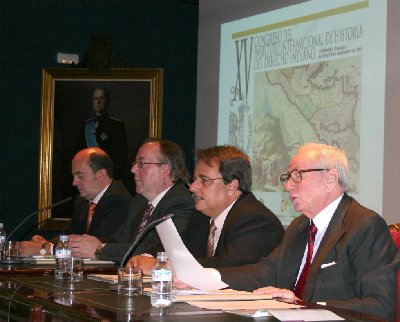 Inauguracin del XV Congreso de Derecho Indiano. El presidente del Instituto Internacional de Derecho Indiano destaca el 'respeto' de la legislacin castellana con las costumbres precolombinas