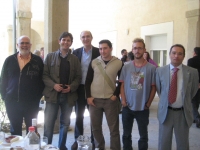 De izqda. a dcha. Gerardo Pedrs, Antonio Gomera, Manuel Vaquero, Javier Herreros, Alejandro Peinazo y Francisco Villamandos