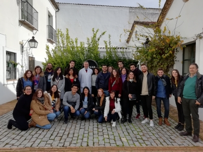 Foto de familia durante la visita