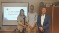 El autor del trabajo, Jess Glvez Rossi (estudiante de Grado en Ingeniera Electrnica Industrial) junto a sus directores, Juan Luna Rodrguez (Escuela Politcnica Superior de Crdoba) y Salud Serrano Jimnez (Facultad de Veterinaria)